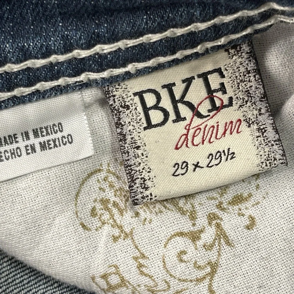 BKE‎ Women Jeans 29S Blue Kate Bootcut Contrast Stitch Low Rise Western Cowgirl